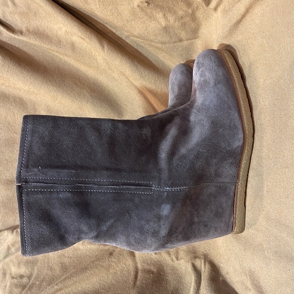 STUART WEITZMAN BootScout Hidden Wedge Suede Boots Sz 10 - Picture 3 of 7